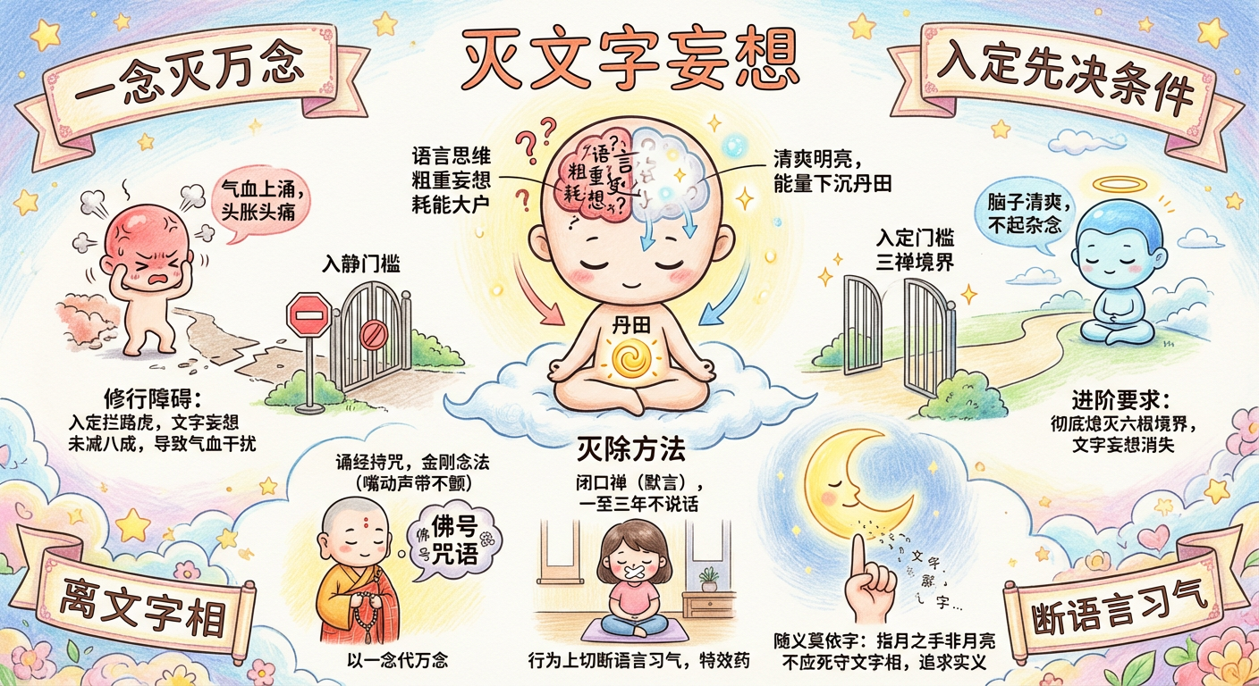 滅文字妄想(三) - 禪修方法圖解